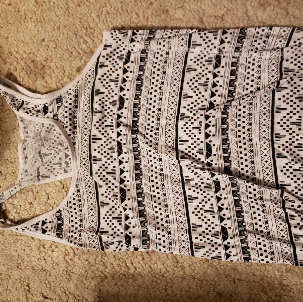 Black and white tank top
